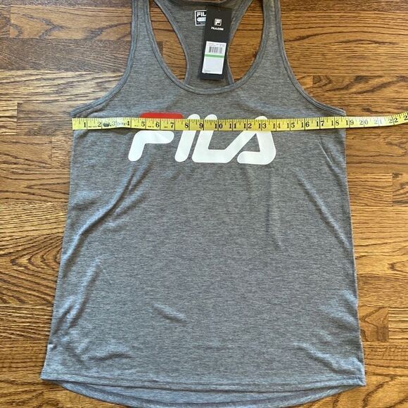 𝅺FILA | Grey Racer Back Graphic Training Tank , Size Large, NWT - Picture 10 of 13